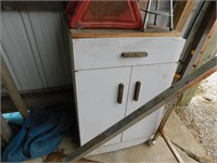 filing cabinet, clothes rack, grill, stool,