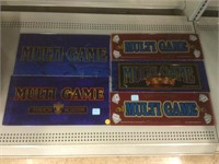 5 multi game slot glass pieces