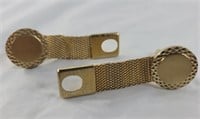 Golden wrap around cufflinks