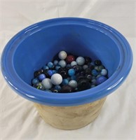 Large pot full of marbles