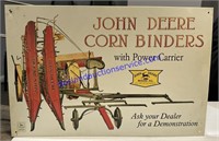 John Deere Corn Binders Tin Sign (16 x 11)