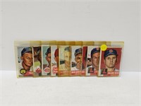 lot of 9 1953 topps baseball