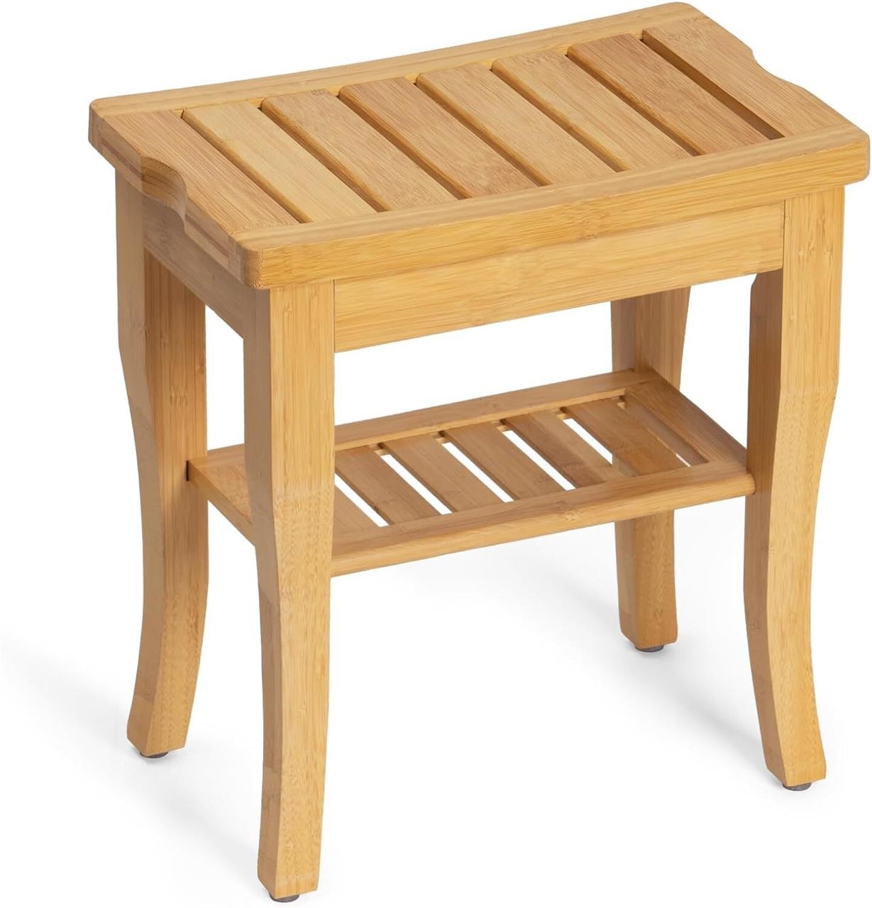 Bamboo Shower Bench  Spa Small Shower Stool for In