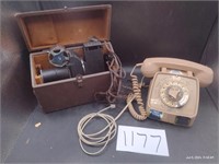 Vintage Phone, SVE Projector and Case