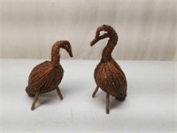 Canadian Made Woven Reed Shore Bird Sculptures