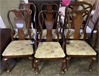 (E) 6 Thomasville Dining Chairs 40” H (bidding on