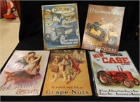 Metal Signs; Assorted Advertising; 12" x 16"
