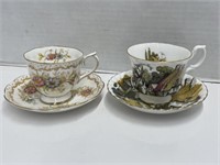 2 Royal Albert Teacups & Saucers