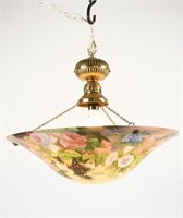 REVERSE PAINTED FLORAL CHANDELIER