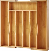 Oridom Bamboo Kitchen Drawer Organizer, 1-Pc