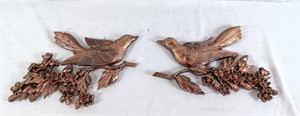 Pair of bird decorator pieces