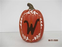 Light Up Halloween Pumpkin, "W"