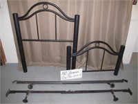 Wrought Metal Single Bed Head Board & Frame