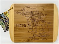 NEW Michigan Etched Bamboo Cutting Board
