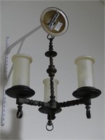 2 OIL RUBBED BRONZE FINISH CEILING PENDANTS