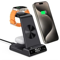 Wireless Charger for iPhone, 3 in 1 Charging Stati