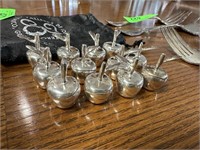 BALLESTEROS SILVERPLATE APPLES PLACE CARD HOLDERS