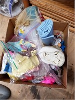 Shelf lot with doll clothes , dolls accessories, s
