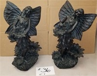 Pr 17” tall Angel Figurines