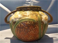 Roseville pottery with sticker double handled
