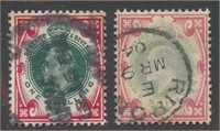 GREAT BRITAIN #138 & #138a USED FINE-VF