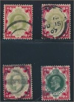 GREAT BRITAIN #138 (3) & #138a USED FINE