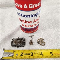 Vintage Sterling Silver Brooch Pin & Tie-Tac