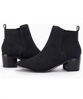 Size 9 Womens Pointed Toe Ankle Boots Chunky