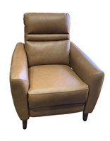 Aiden & Ivy Brown Leather Power Recliner W/ Power