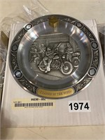 Harley-Davidson 1960's Pewter Plate