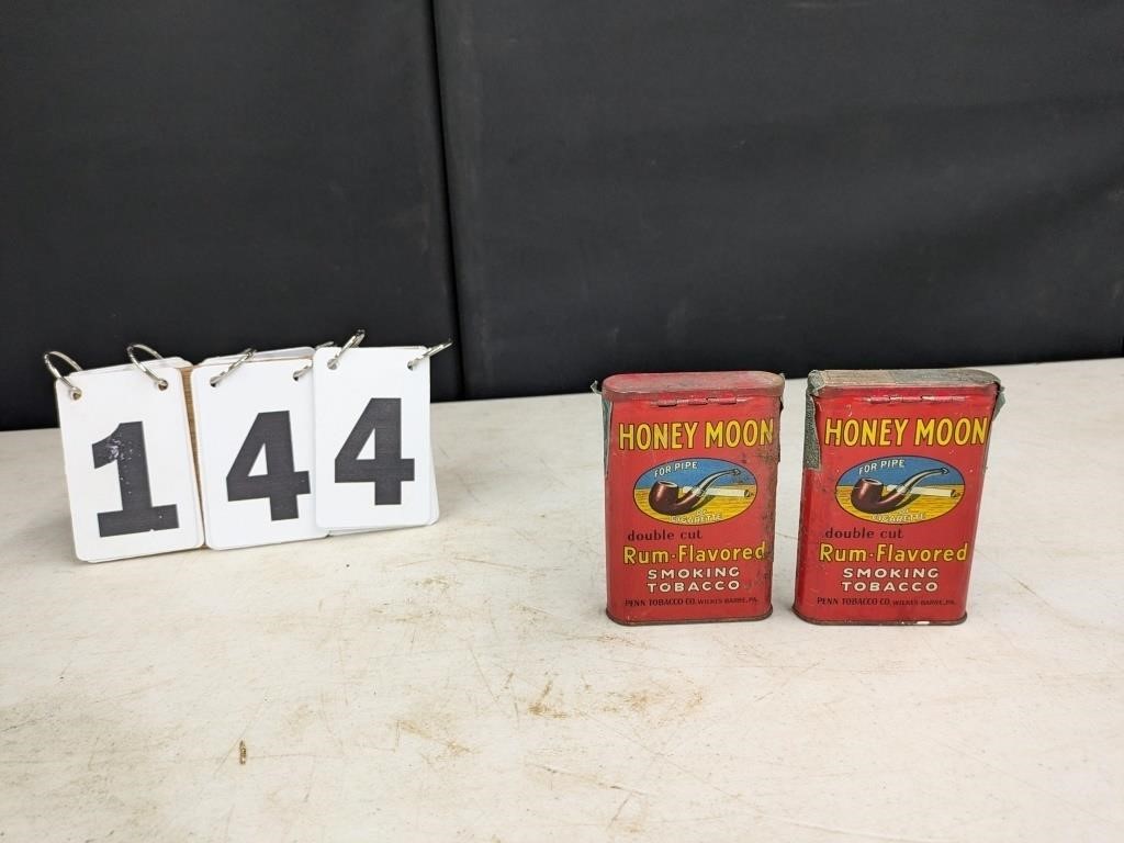 2 Honey Moon Tobacco Tins