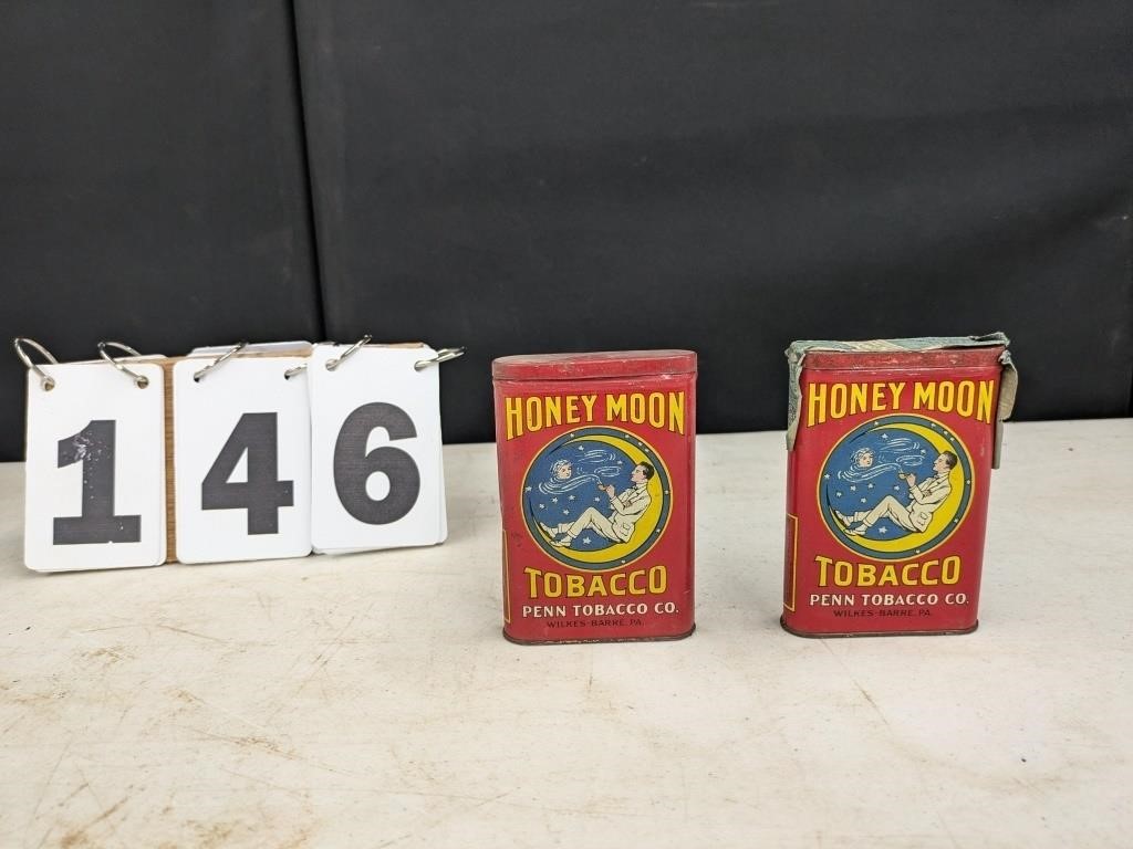 2 Honey Moon Tobacco Tins