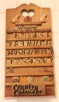 Wood Calendar - 23 x 8 1/2