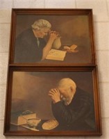 Praying Man & Woman Framed Prints