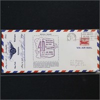 US Stamps 40th Anniversary Air Mail Cover Signed