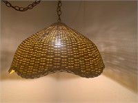 Vintage Wicker Hanging Lamp