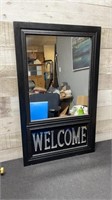 Home Decor Welcome Mirror 13.5" Wide X 22" High
