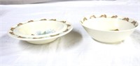 Two Royal Doulton Bunnykins bowls, rimmed