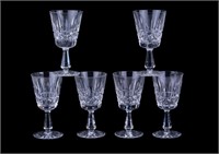 Set of 6 crystal wine glasses