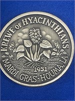 1990 Krewe of Hyacinthians Mardi Gras Dubloon