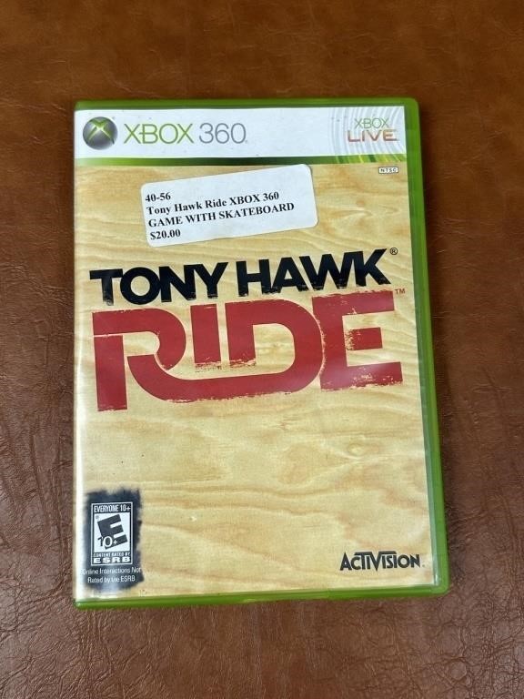 Xbox 360 Tony Hawk Ride Game