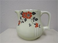 HALL POTTERY RED POPPY WATER PITCHER