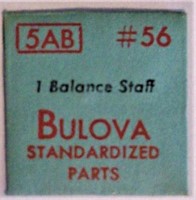 Vtg Bulova Watch 5AB Balance Staff Part #56 NOS