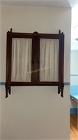 Antique Cabinet With Fabric Panels 23 x 30 x 8