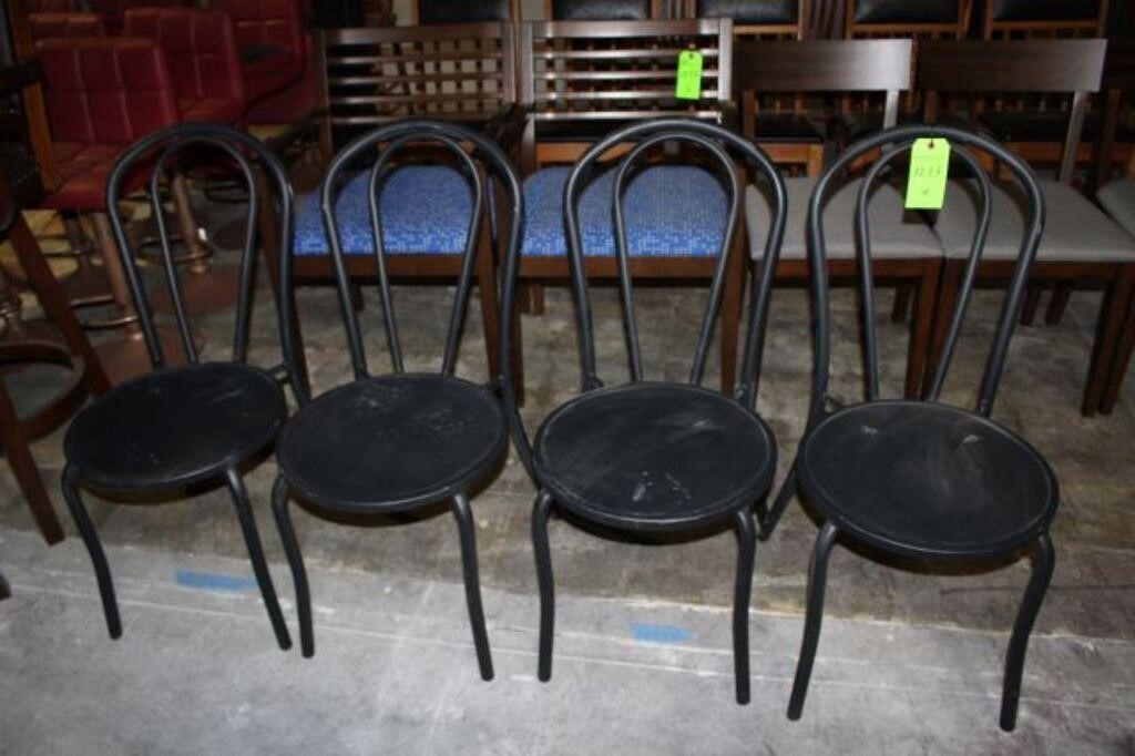 (4) Metal Ice Cream Parlor Chairs