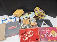 Vintage Board Games Life, Scrabble, Uno, Bingo+