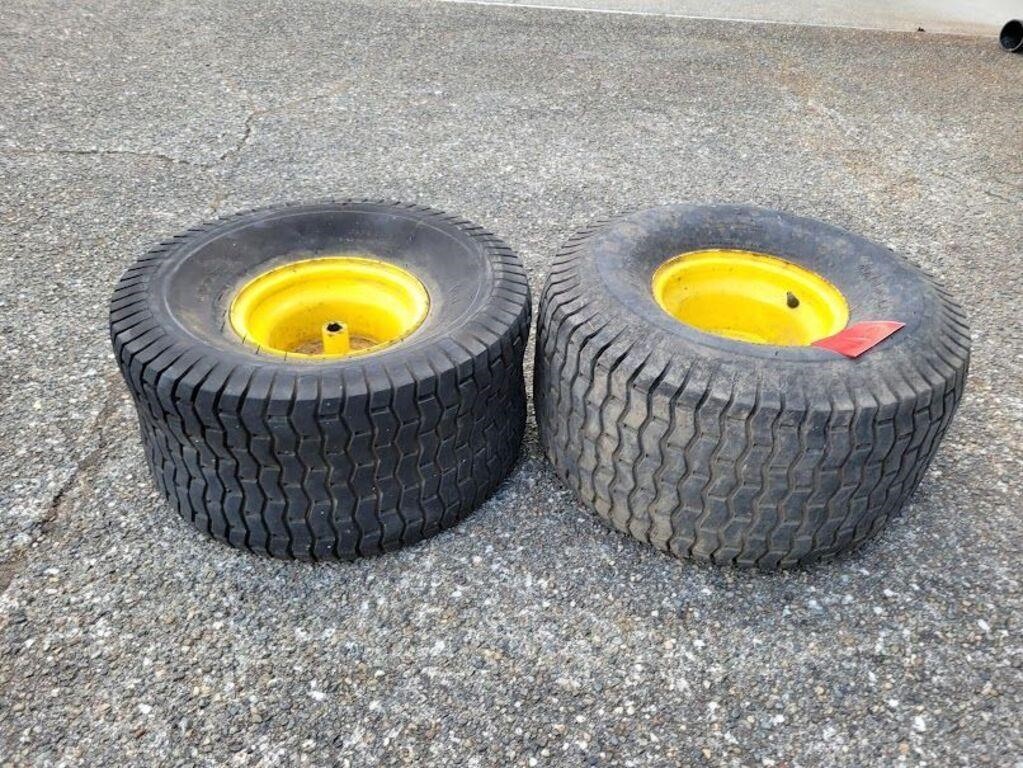 Pair of Rear John Deere Lawnmower Tires
