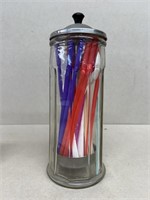 Glass straw holder
