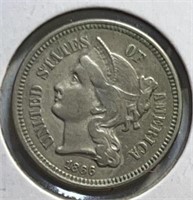 1866 3Cent Nickel XF