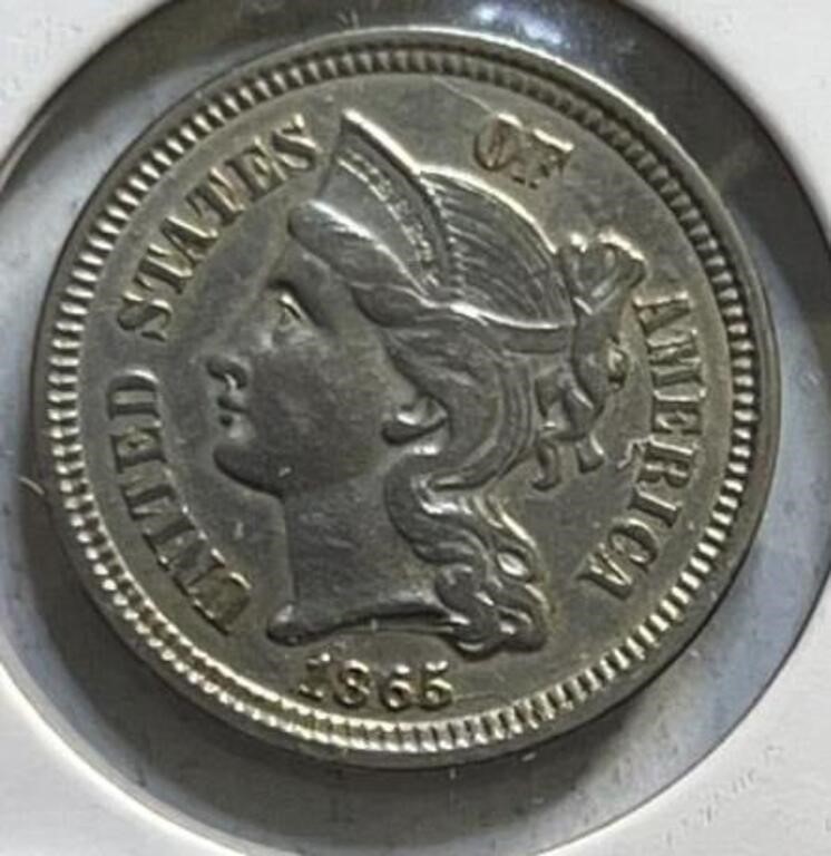 1865 3Cent Nickel XF